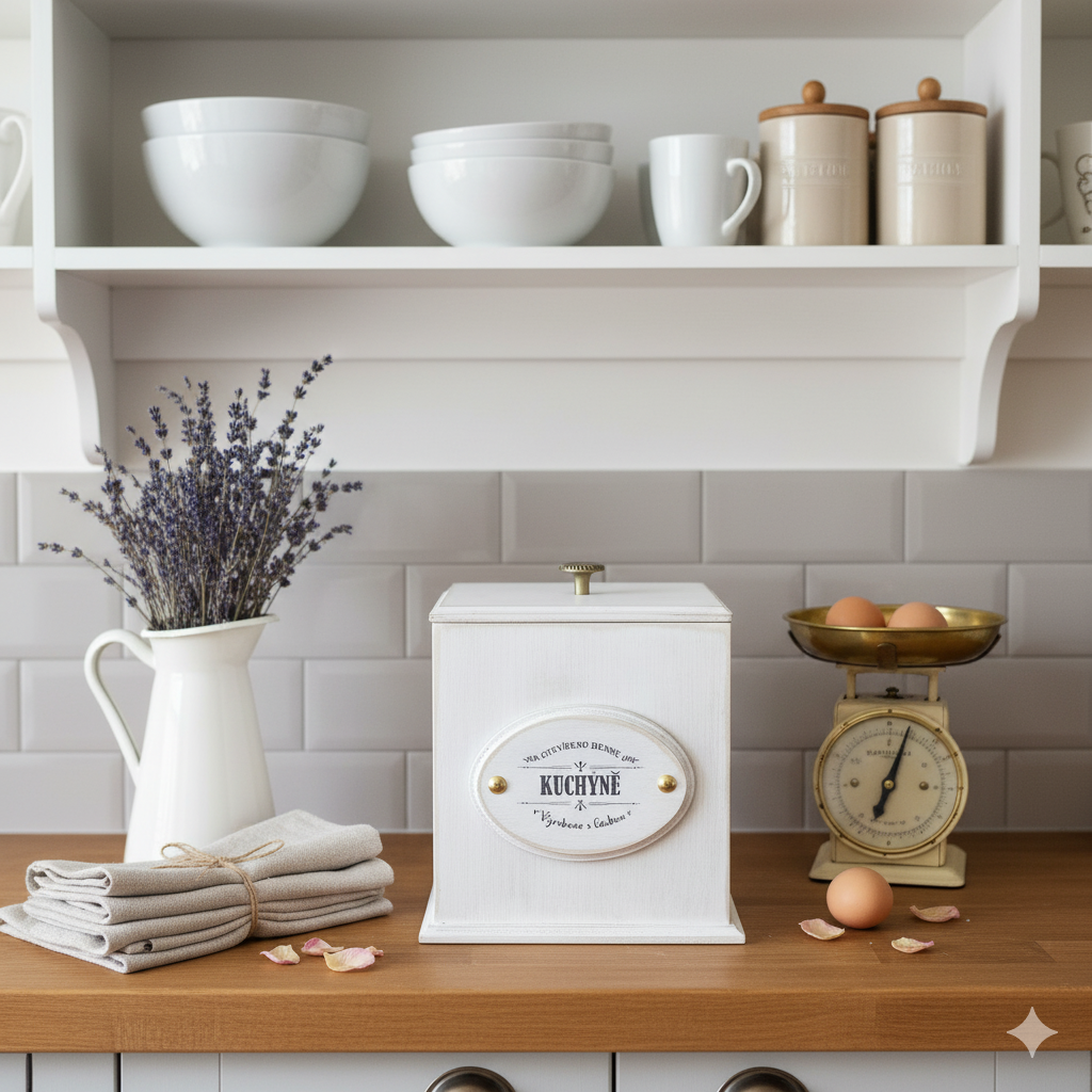 Dřevěná dóza na potraviny